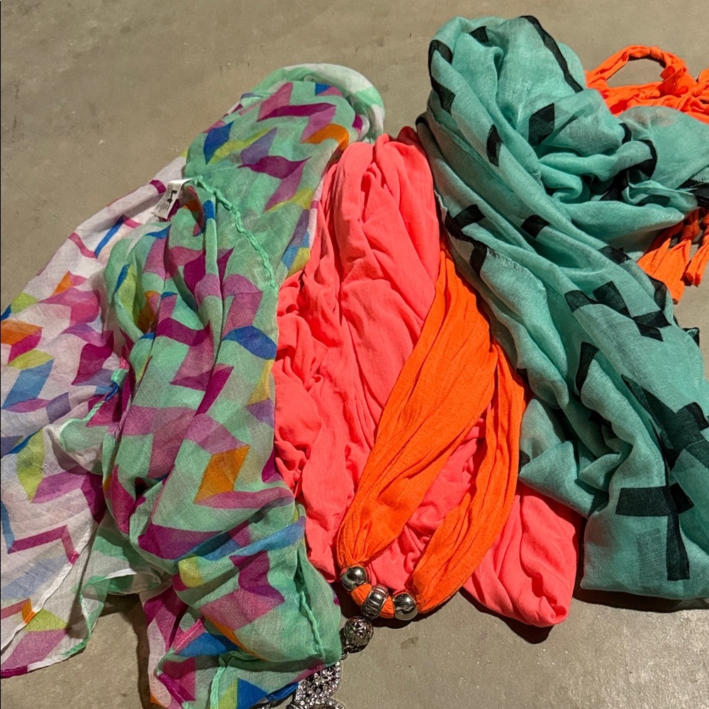 Colorful Patterned Scarves Set